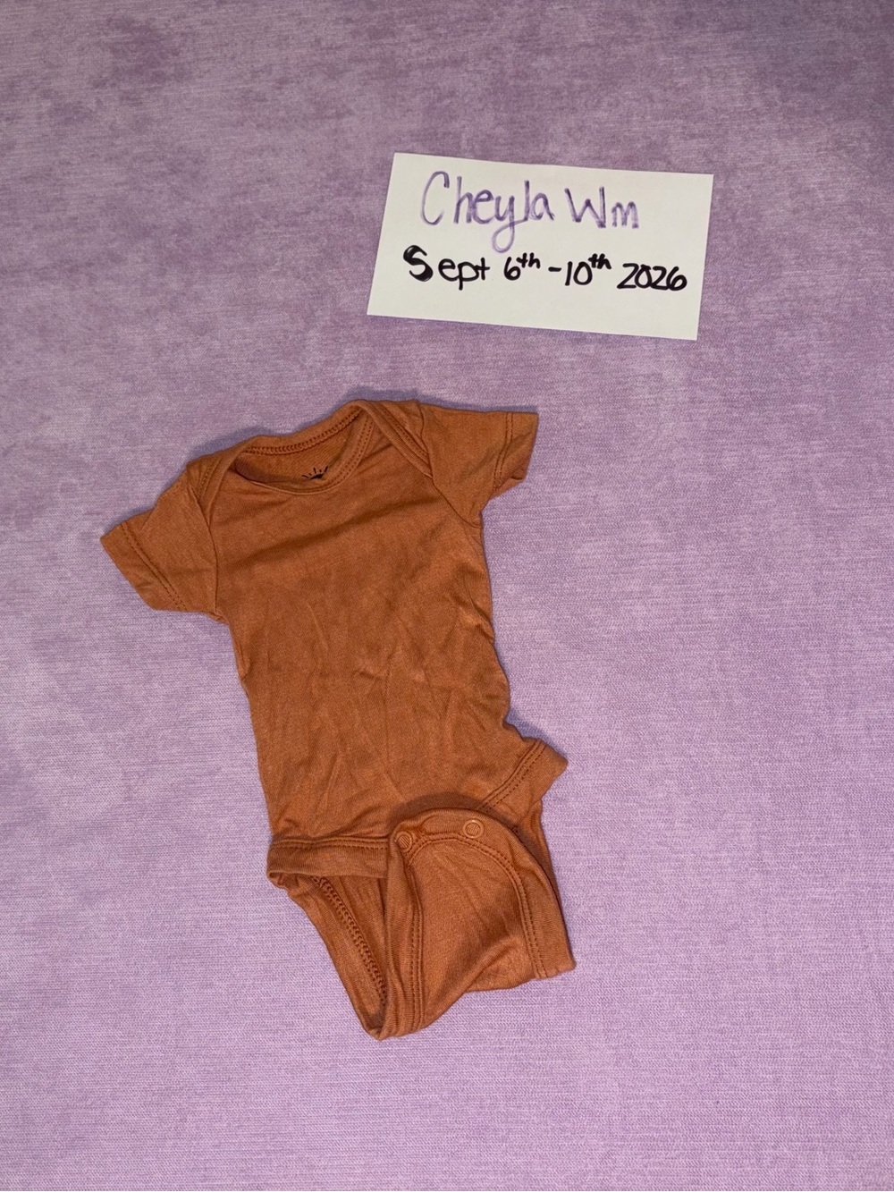 Kids Short-Sleeve One-Piece in Rust Brown bamboo ploom baby